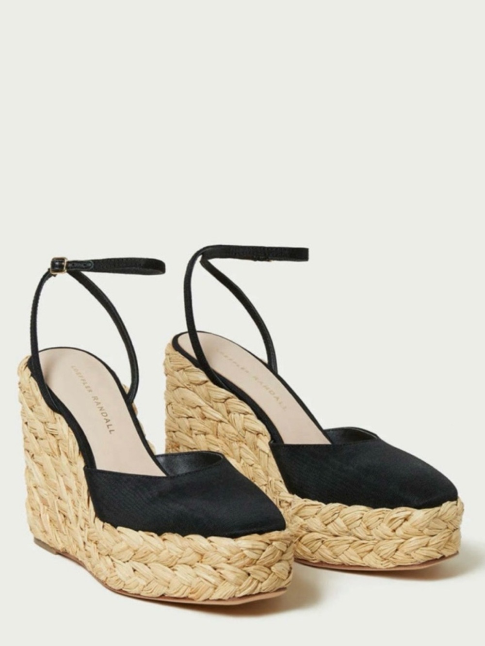 Loeffler Randall Tallulah Espadrille Slingback Wedge Sandals Black 7.5 $325